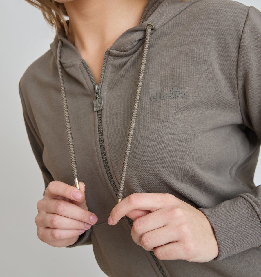 Poleron Mujer Deportivo Celeste Cafe