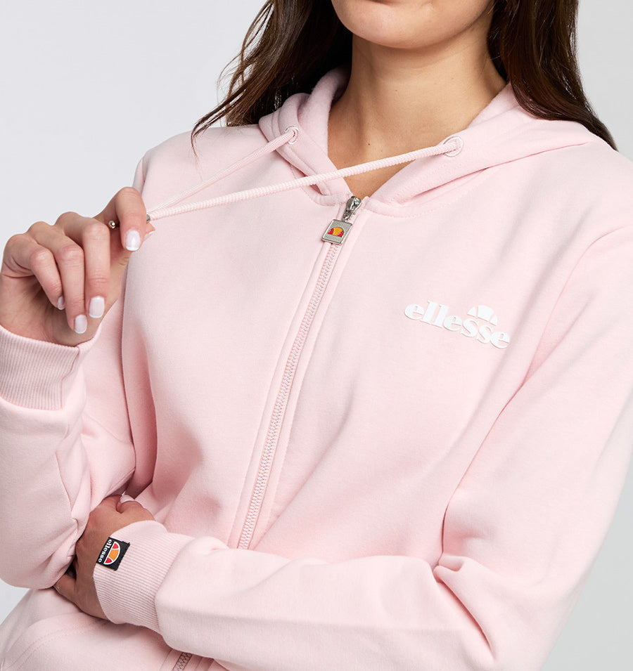 Poleron Mujer Deportivo Celeste Rosado