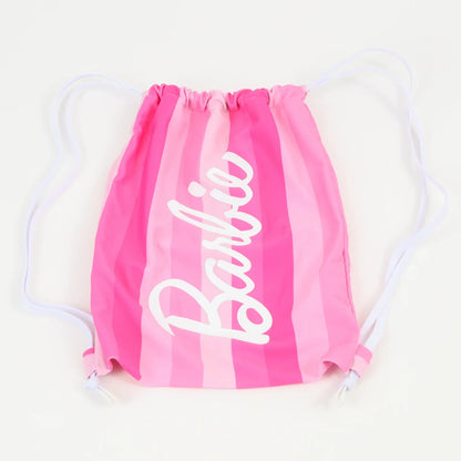 Traje De Baño Etero Niña Rayas Estampado Barbie Fucsia