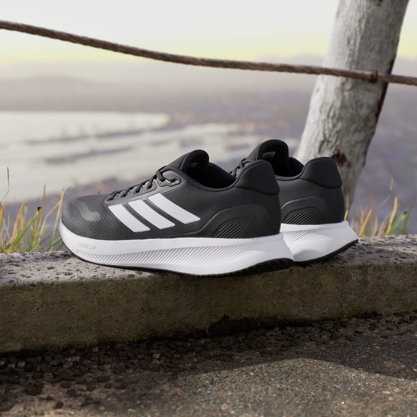 Zapatilla Hombre Running Runfalcon 5 Negro con Blanco