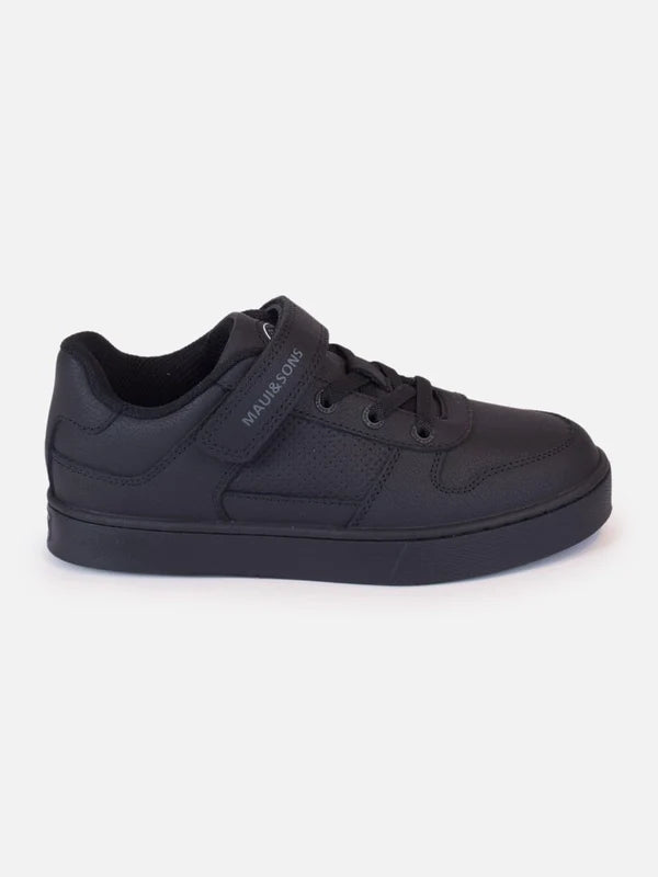 Zapatillas Niño Escolar Poke Low Cordones Elásticos Black