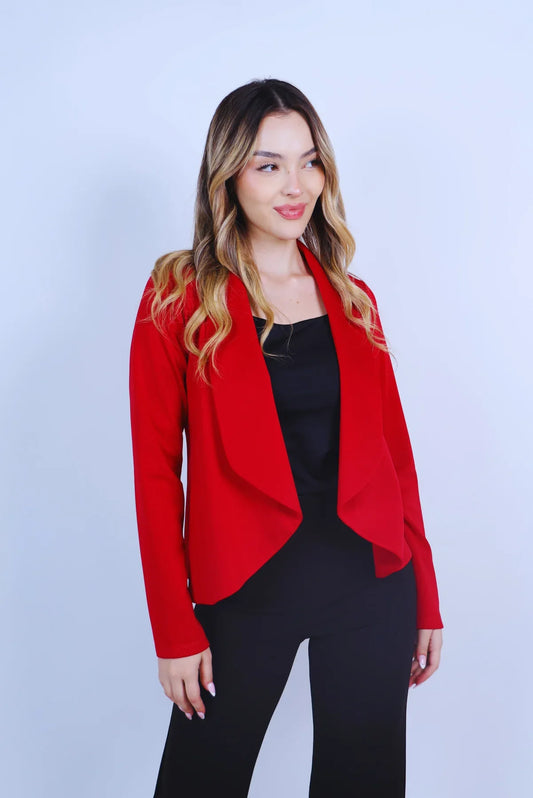 blazer-mujer-básico-rojo