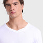 Camiseta Hombre Bipack Cuello en V Blanco