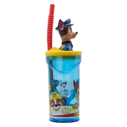 Vaso Paw Patrol Toma jugo  Figura 3d Azul 360ml