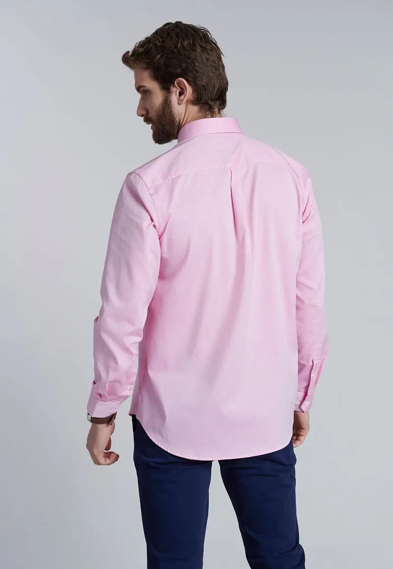 camisa-hombre-smart-casual-oxford-fucsia