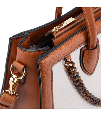 Cartera Mujer Dos Asas Grande Off White