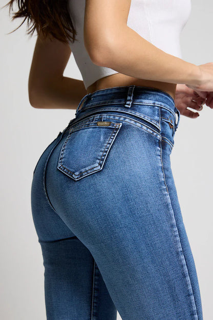 Jeans Mujer Alto Recto 5274 Azul
