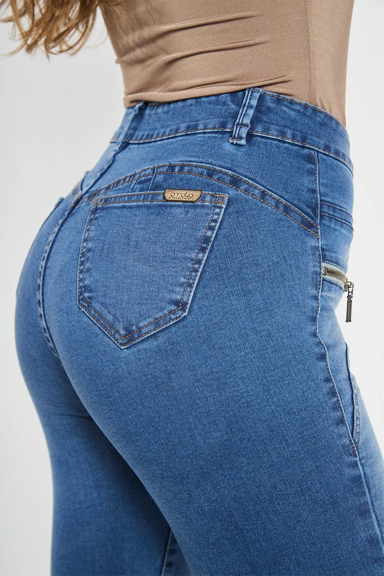 Jeans Mujer High Waist 4943 Celeste