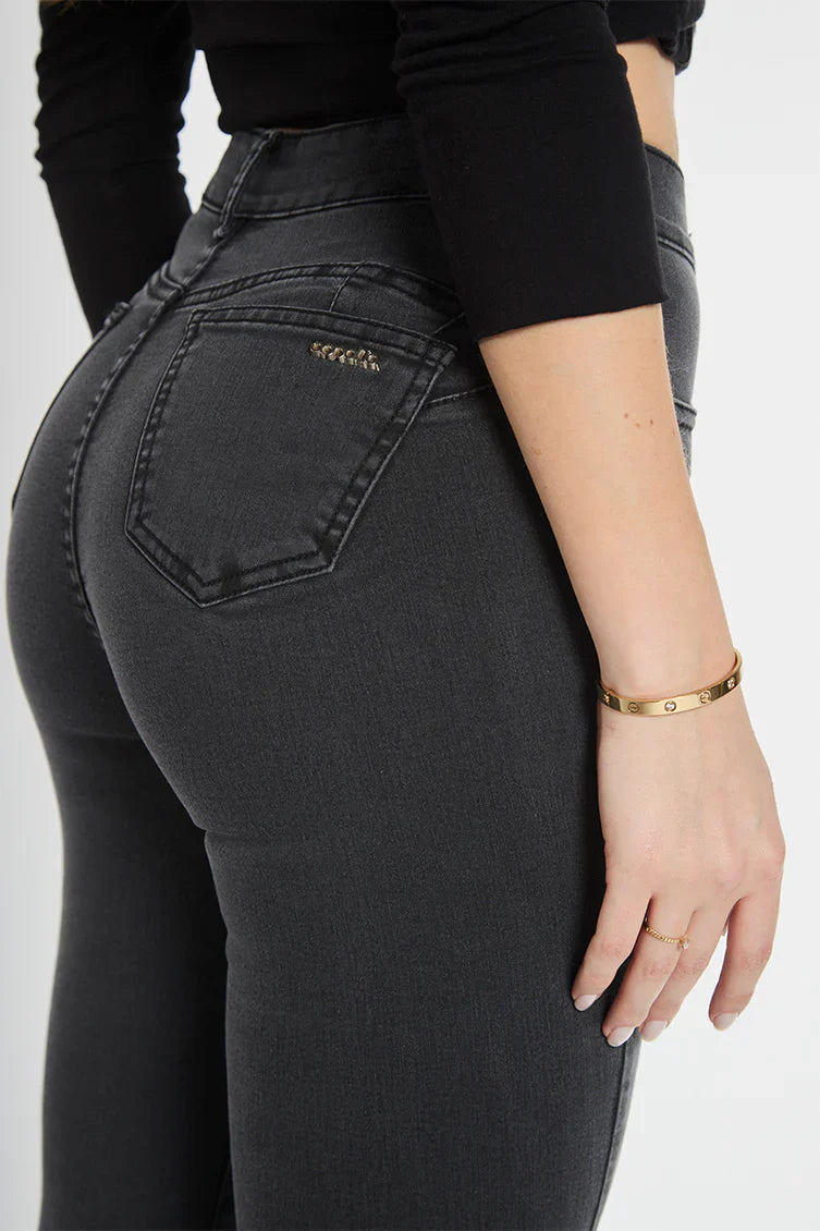 Jeans Mujer High Waist 5019 Gris