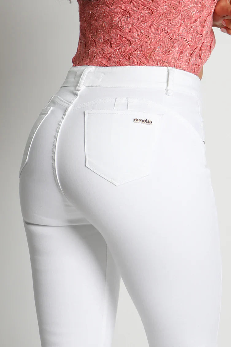 Jeans Mujer High Waist Pitillo 4832 Blanco