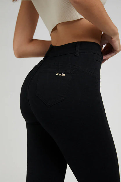 Jeans Mujer Tiro Alto Pitillo 4915 Negro