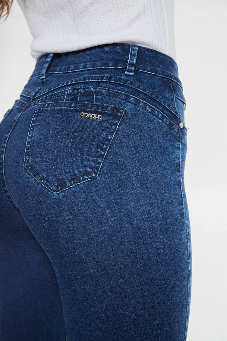 Jeans Mujer Tiro Alto Pitillo 5047 Azul