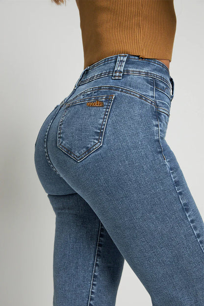 Jeans Mujer Tiro Alto Recto 5059 Azul
