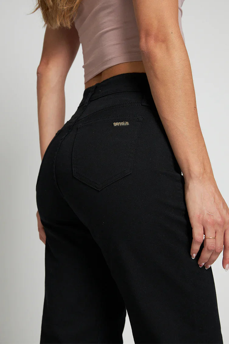 Jeans Mujer Wide Leg 5044 Negro