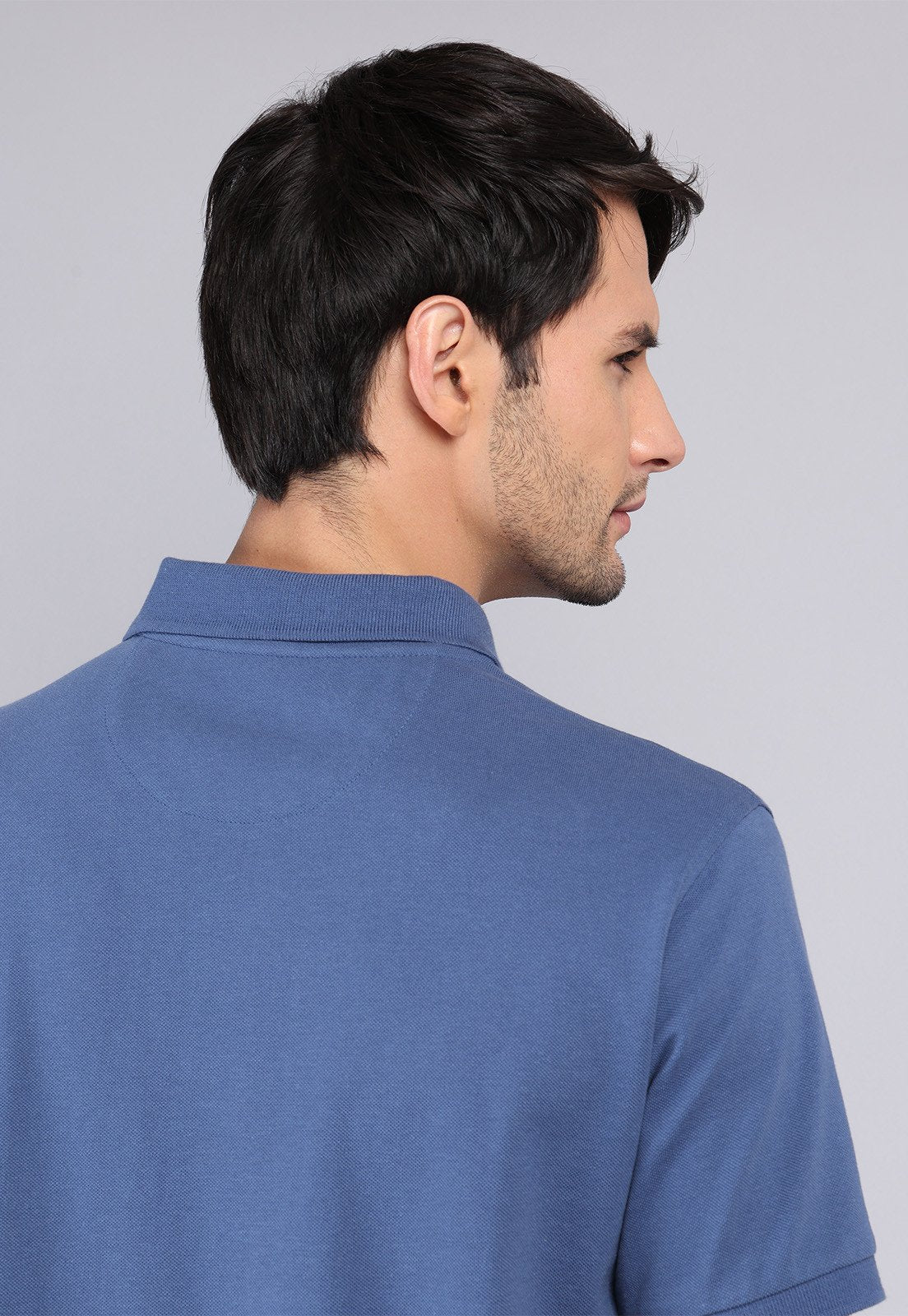 Polera Hombre Pique Manga Corta Denim