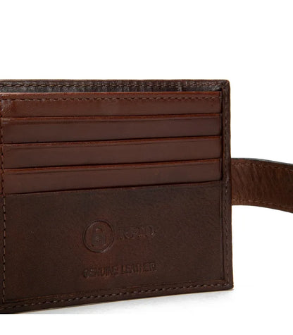 Billetera Hombre Con Strap Cafe