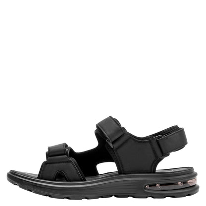 Sandalia Hombre Con Velcro Negro