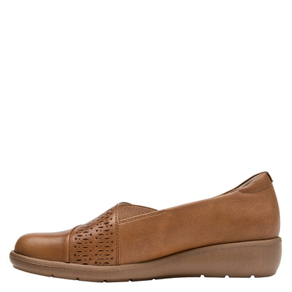 Zapato Mujer Bajo Cuero Café