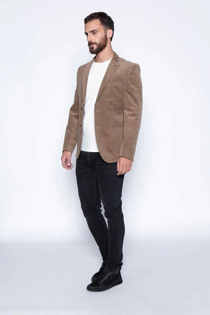 Blazer Hombre Corduroy Sport Fj Toasted