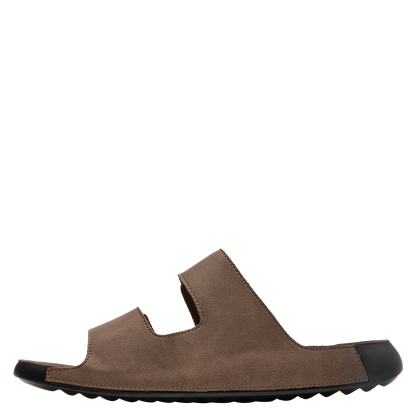 Sandalia Hombre Con Cierre Doble Velcro Café