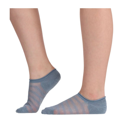 Tripack Calcetín Mujer Invisible Algodón Negro, Denim & Crudo