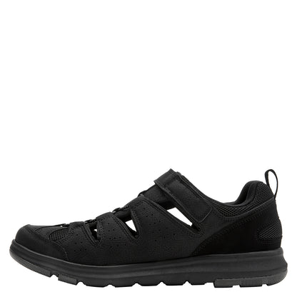 Sandalia Hombre Con Cierre De Velcro Negro