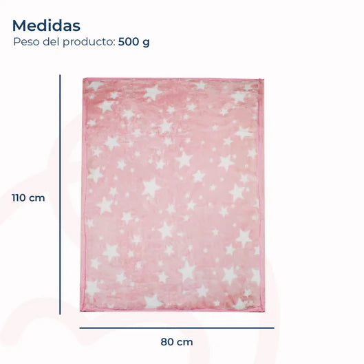Frazada Ultra Soft Estrella 80x110cm Rosado
