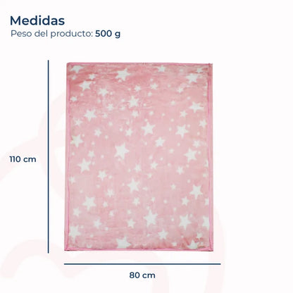 Frazada Ultra Soft Estrella 80x110cm Rosado