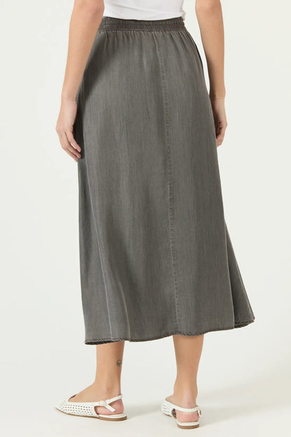 Falda Mujer de lyocell Gris