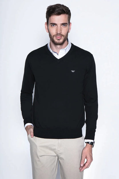 Sweater black hombre smart casual Ferouch – germanionline