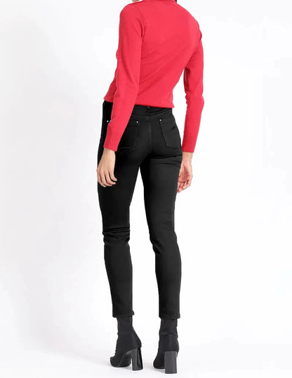 Pantalón Mujer Skinny Tiro Medio Negro