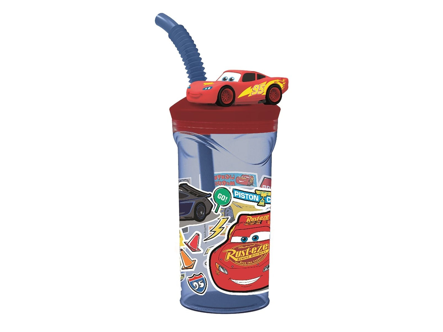 Vaso Térmico Con Figura 3D De Cars Botella De Agua De 360 Ml
