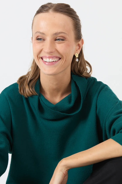 Sweater Mujer Cuello Alto Verde