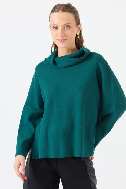 Sweater Mujer Cuello Alto Verde
