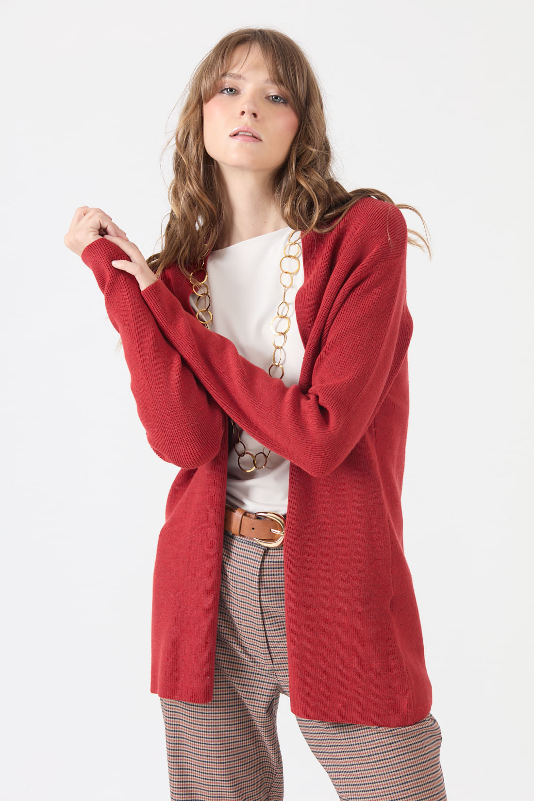 Tapado Mujer Liso Rojo