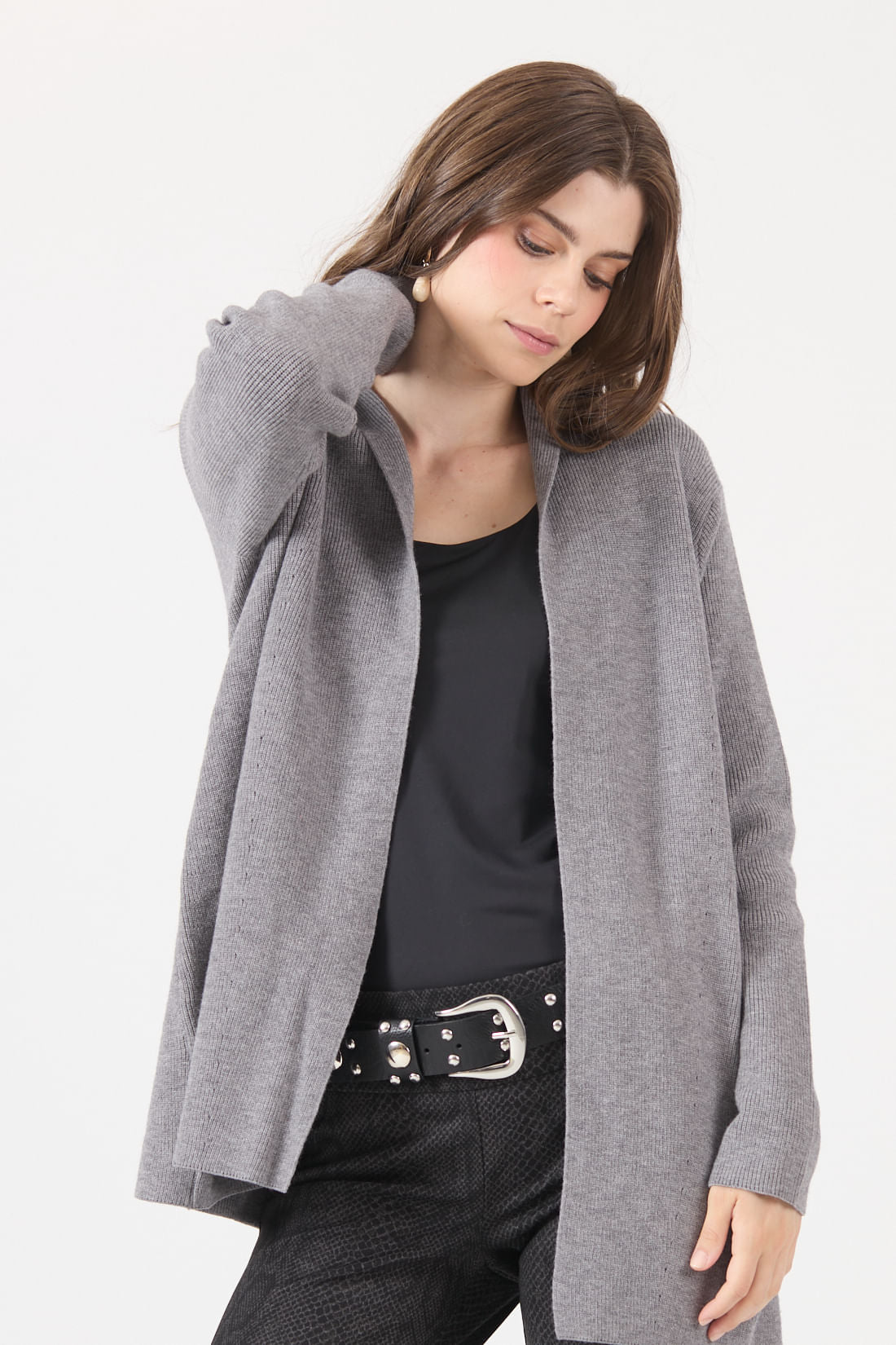 Tapado Mujer Liso Gris