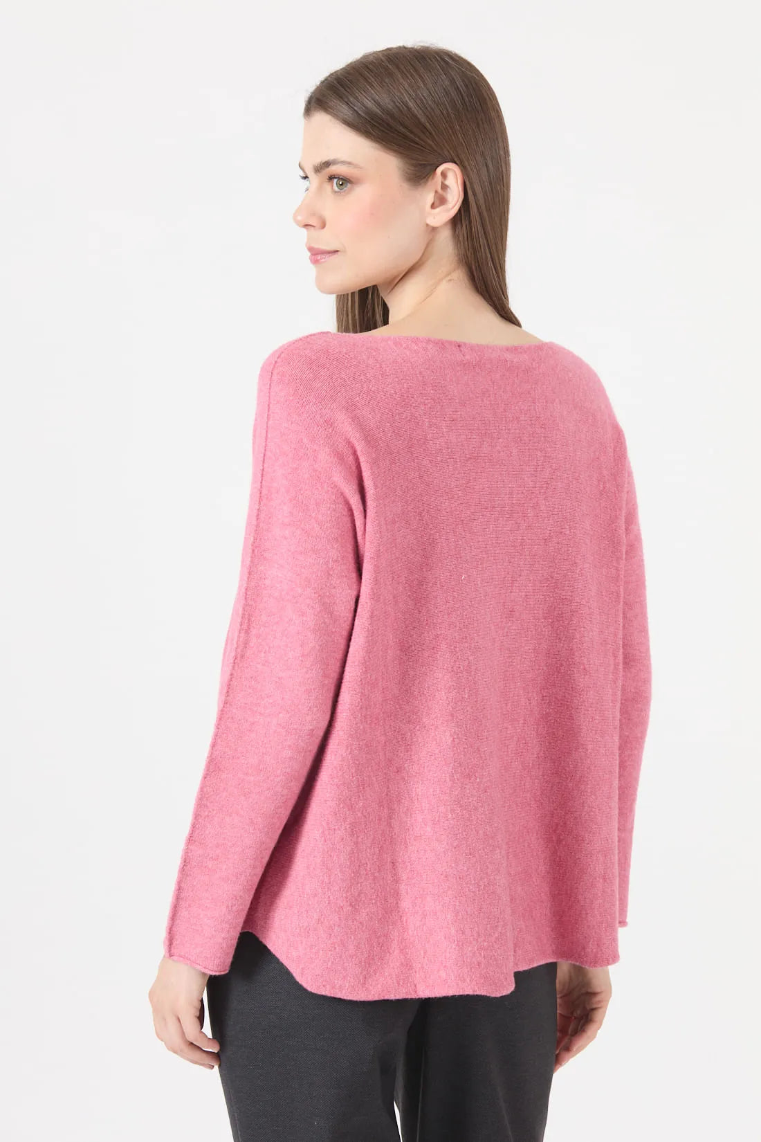 Sweater Mujer Cuello en V Rosa