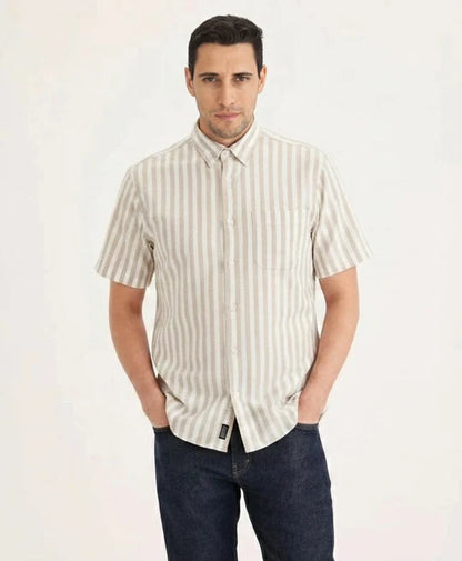 Camisa Hombre Manga Corta Algodón