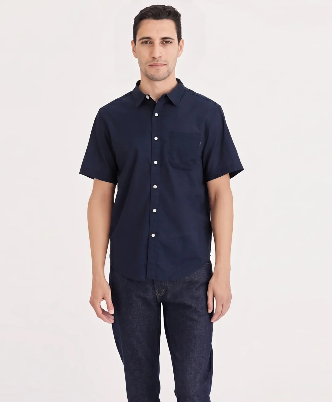 Camisa Hombre Ultimate Algodon Azul Oscuro