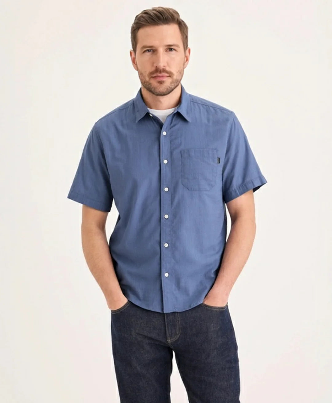 Camisa Hombre Ultimate Algodon Azul