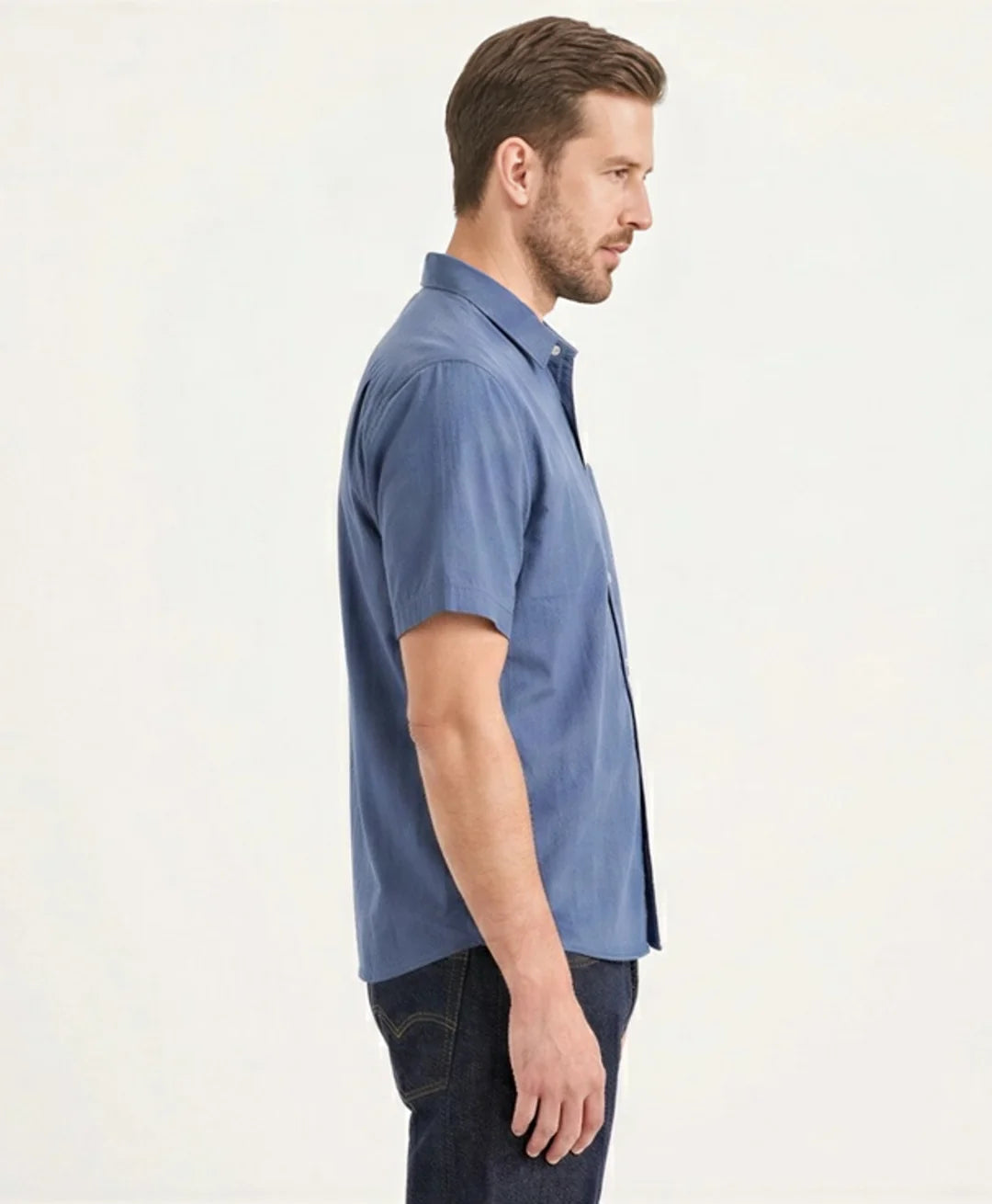 Camisa Hombre Ultimate Algodon Azul