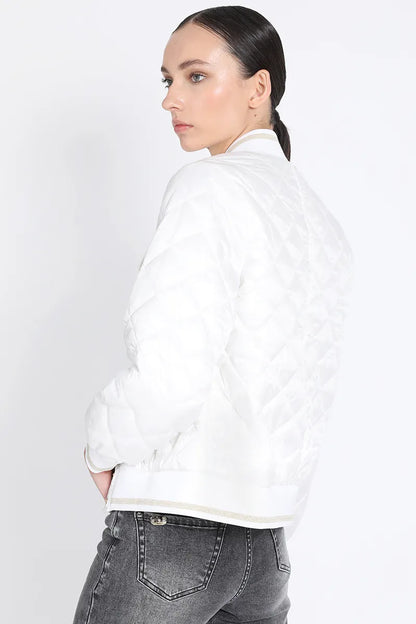 Parka Mujer Corta Bomber Crudo