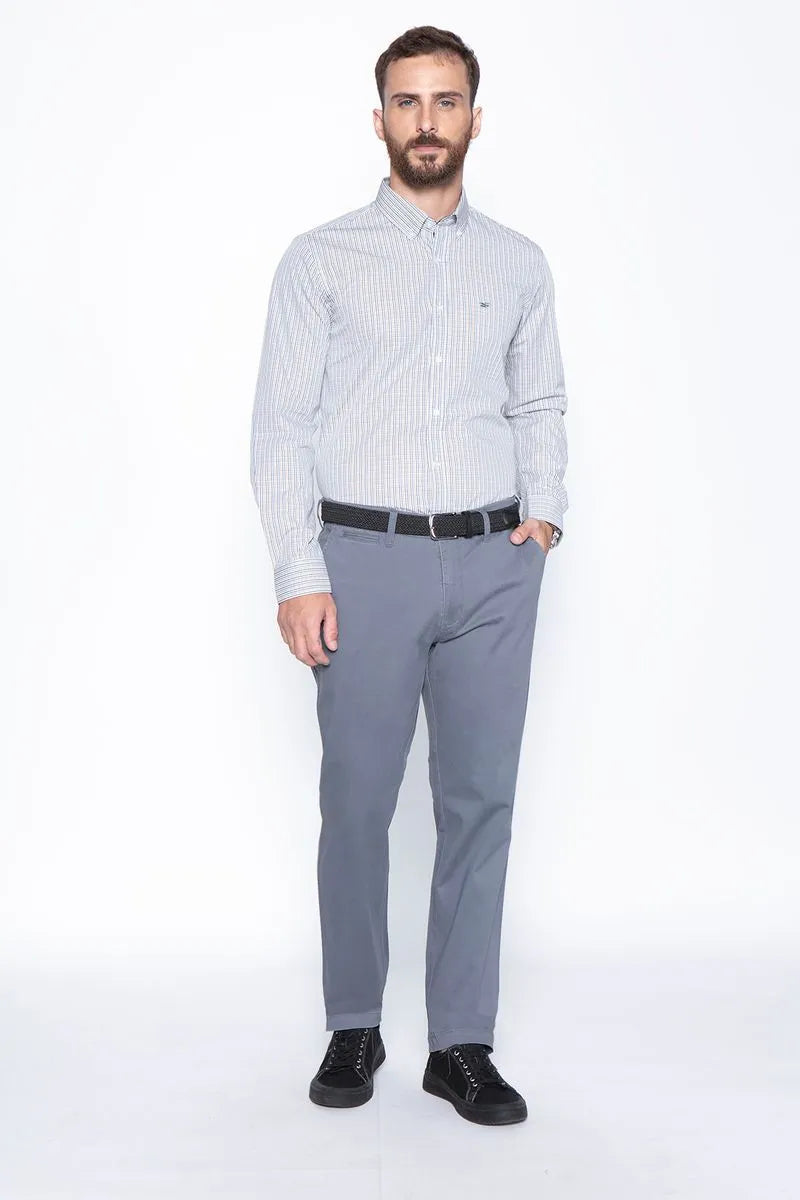 Pantalón Hombre Twill Without Pleats Metal