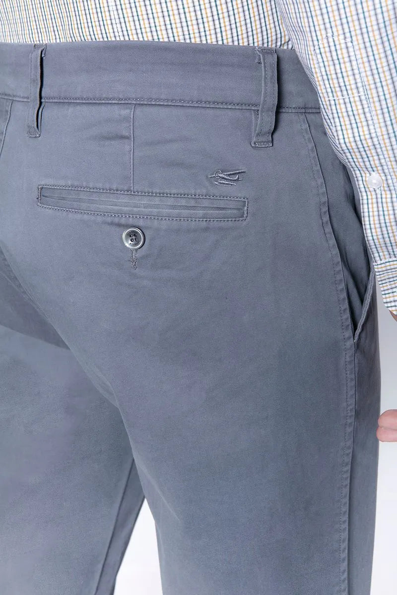 Pantalón Hombre Twill Without Pleats Metal