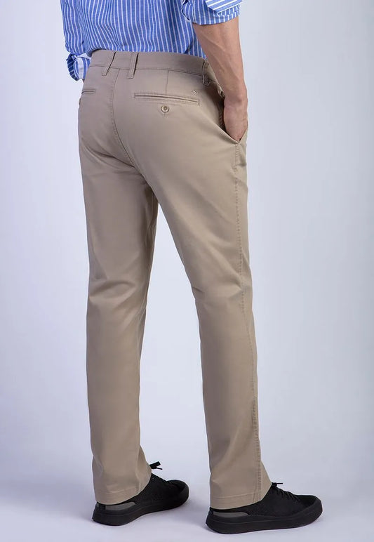 Pantalón Hombre Twill Without Pleats Khaki