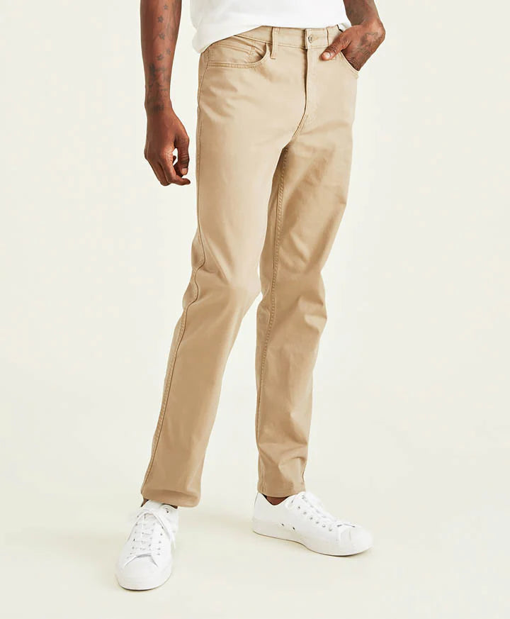 Pantalón Hombre Casual Jean Cut Straight Fit Khaki
