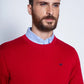 Sweater Hombre Round Neck Paris Red