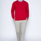 Sweater Hombre Round Neck Paris Red