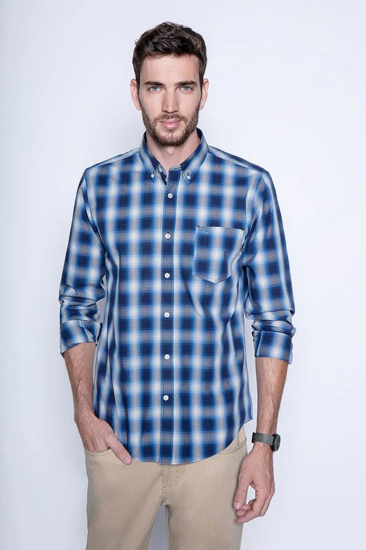 Camisa Hombre Cuadro Chicago F Navy