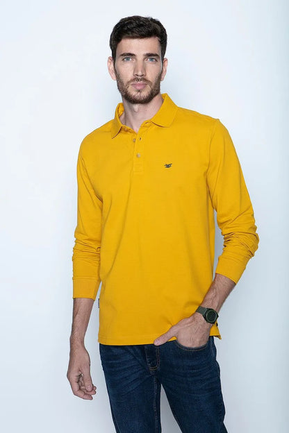 Polera Hombre Polo Mustard